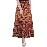 Wrap-Around Long Skirt from Pilkhuwa with - Color Tawny Port