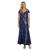 R&M Richards Women's Fishtail Embellished Gown
