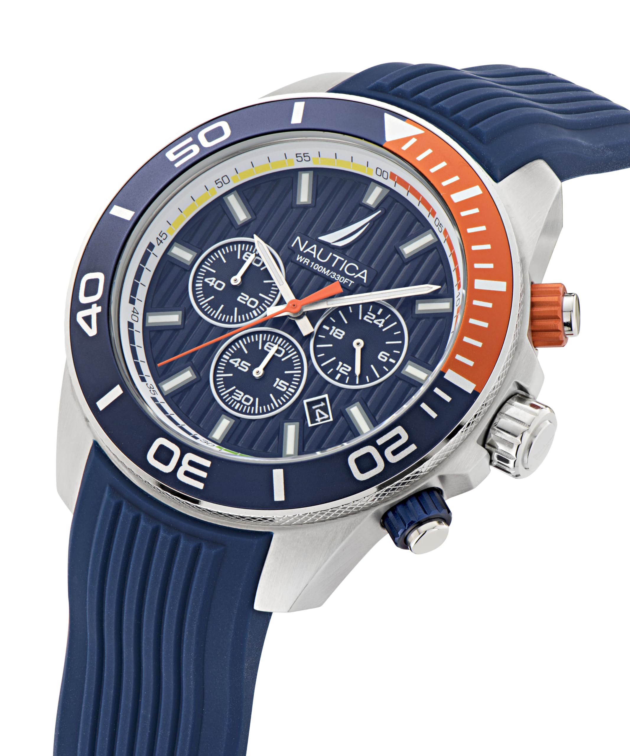 Nautica Men's NAPNOF302 One Blue Silicone Strap Watch