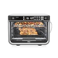 DT251 Foodi 10-in-1 Smart XL Air Fry Oven, Bake, Broil, Toast, Roast, Digital Toaster, Thermometer, True Surround Convection up to 450°F, includes 6 trays & Recipe Guide, Silver