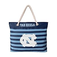 NCAA College Team Logo Nautical Stripe Tote Beach Bag