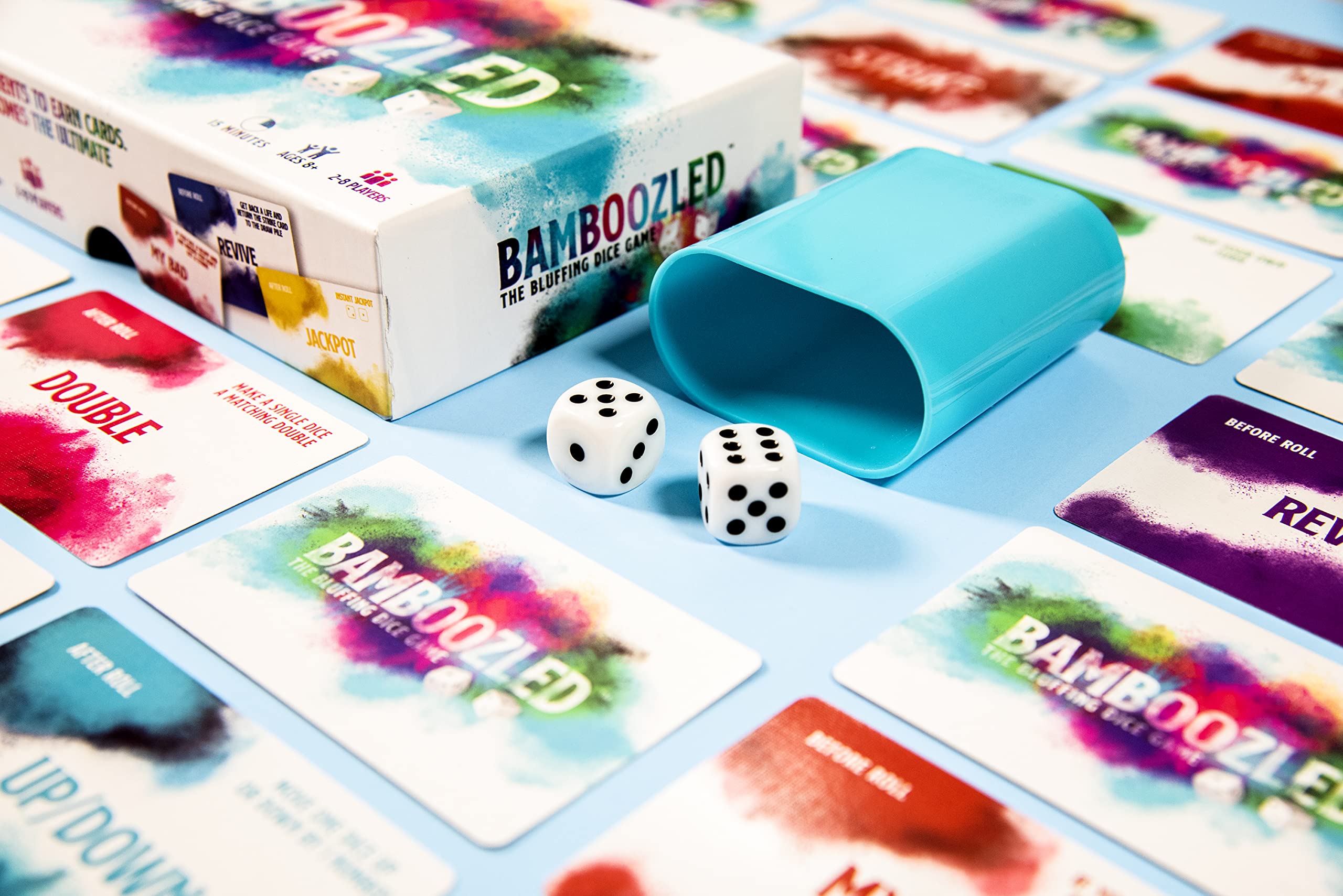 Bamboozled - A Fun Bluffing Dice & Card Game. Family-Friendly Party Game for Kids, Teens & Adults. Fast, Fun, and Easy to Learn from Blue Wasatch Games