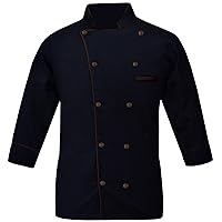 Fabricated PN-05 Men's Black Chef Jacket/Light Weight Chef Coat