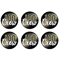 Beistle 6 Piece Prismatic I Do Crew Pinback Bachelorette Buttons for Bridal Shower Party Supplies Bridesmaid's Gifts, 2