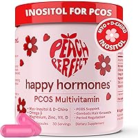 PCOS Multivitamin, Myo-Inositol & D-Chiro Inositol 40:1 Blend + Omega 3 + Vitamin D3 + Magnesium + Zinc - Hormone Balance, Healthy Ovarian Support for Women - 30 SVG