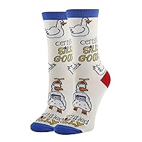 ooohyeah Women's Novelty Cute Crew Socks, Funny Animal Socks Gift for Cat Lover, Fit Women's Shoe Size 5-10