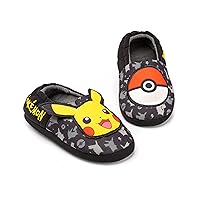 Pokemon Pikachu Slippers for Boys & Girls | 3D Character Pokeball Kid's Footwear House Shoes Slip On & Soft Loafers
