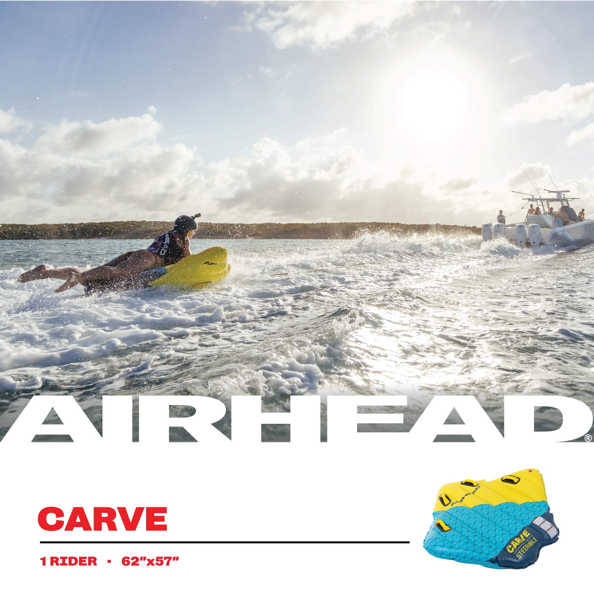 AIRHEAD Carve| 1 Rider Towable Tube for Boating