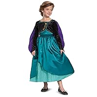 Disney Frozen 2 Anna Costume for Girls, Deluxe Dress and Cape Outfit
