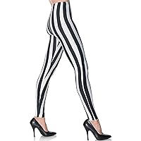 Underwraps Women's Black and White Striped Leggings
