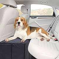 Dog Car Seat Extender - Safer More Comfortable Back Seat Platform with Storage