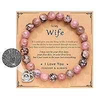 UPROMI I Love You 100 Language Bracelet for Girlfriend/Wife/Daughter/Granddaughter/Niece/Sister, Birthday Valentines Day Graduation Gifts for Her Women Teen Girls