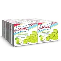 SONIC Green Apple Gelatin, 3.94 Oz. – Fat Free Dessert Mix with Iconic SONIC Drive-In Flavor