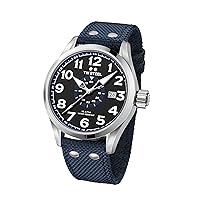 TW Steel Volante Mens 45mm Quartz Watch with Dark Blue Textile Strap