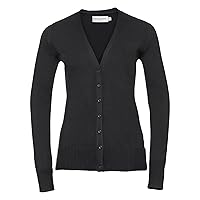 Russell Collection Ladies/Womens V-Neck Knitted Cardigan