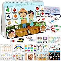 Busy Book for Kids, Montessori Autism Sensory Educational Toys, 12 Pages Toddler Preschool Activity Binder and Early Learning Toys - for Boys & Girls Develops Fine Motor Skills