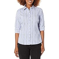 Foxcroft Women's Hampton Long Sleeve Serene Stripe Blouse