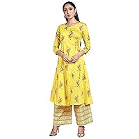 Indian Kurti for Womens With Palazzo || Rayon Printed Kurta Kurtis Dress For Women Tops Tunic