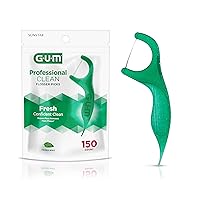 Professional Clean Floss Picks - Extra Strong Shred-Resistant Floss, Easy Grip Handle - Dental Flossers for Adults - Fresh Mint Flavor, 150ct (4pk)