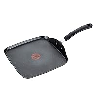 T-fal Ultimate Hard Anodized Nonstick Griddle 10.25 Inch Oven Broiler Safe 500F Cookware, Pots and Pans, Dishwasher Safe Grey