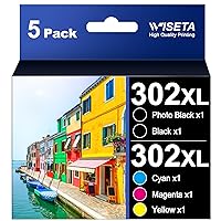 302XL Ink Cartridges Remanufactured T302XL 302 XL Ink Cartridges Replacement for Epson 302XL Ink Cartridge Multipack with XP-6000 XP-6100 Printer(5 Pack)
