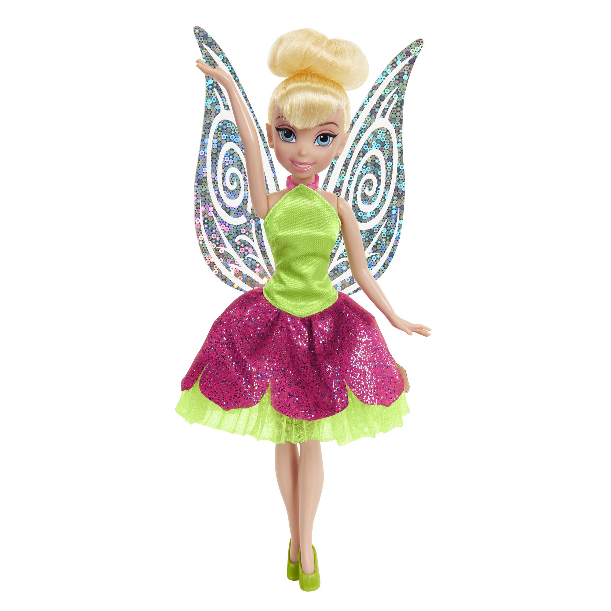 Disney Fairies Classic Tink with Dress Doll, Pink/Green