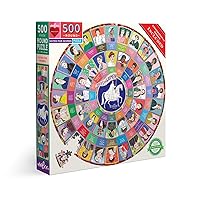 eeBoo: Piece and Love Votes for Women 500 Piece Round Circle Jigsaw Puzzle, Puzzle for Adults and Families, Glossy, Sturdy Pieces and Minimal Puzzle Dust