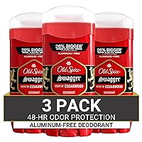 Old Spice Aluminum Free Deodorant for Men, Swagger Scent, 3.8oz Pack of 3