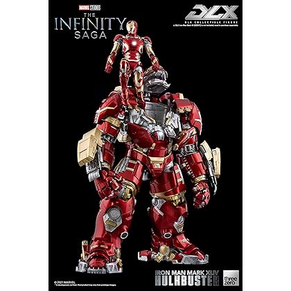 ThreeZero The Infinity Saga: Iron Man Mark 44 Hulkbuster 1:12 Scale DLX Collectible Figure, Multicolor