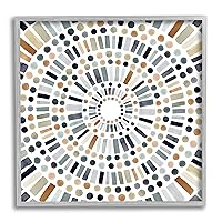 Stupell Industries Bold Rustic Abstract Mosaic Circle Pattern Illustration, Design by Victoria Barnes 12 x 12