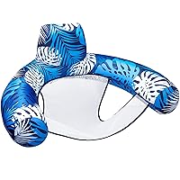 Sloosh Pool Floats Chairs Adult,Floating Water Hammock Chair,Plant Pattern Inflatable Pool Lounge Chairs for Adults,Blow up Pool Noodles Floats for Swimming Pool Party Summer Water Fun