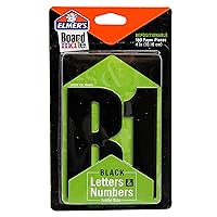 Elmer's Project Popperz Repositionable Jumbo Paper Letters and Numbers, 180 Glue and Stick Pieces, 4 Inch, Black (E3067)