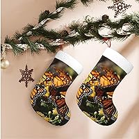 Christmas Stockings Decorations Monarch Butterflies Lovely Christmas Stockings Bags Christmas Fireplace Decor Socks for Stairs Fireplace Hanging Xmas Home Decor