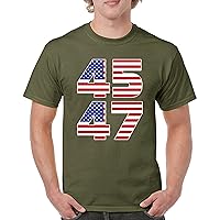 Donald J Trump 45 47 T-Shirt My President MAGA First Make America Great Again Republican Deplorable FJB Men's Tee