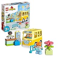 LEGO DUPLO The Bus Ride Set, Bus Toy for Building Social Skills, Motor Skills Toy with Vehicle and Figures, Educational Gift for Toddlers, Boys and Girls from 2 Years 10988