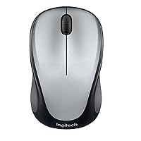 Logitech M317 Wireless Mouse, 2.4 GHz with USB Receiver, 1000 DPI Optical Tracking, 12 Month Battery, Compatible with PC, Mac, Laptop, Chromebook - Light Steel