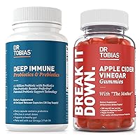 Dr. Tobias Deep Immune Probiotics & Prebiotics and Apple Cider Vinegar Gummies, Supports Digestive Health, Gut Immune Function, Cleanse & Detox for Men & Women with 4.4. Billion CFU & The Mother