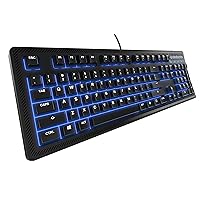 SteelSeries Apex 100 Gaming Keyboard - Tactile & Silent - Blue LED Backlit - Splash Resistant - Media Controls (Certified Refurbished)