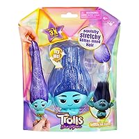 Magic Mixies DreamWorks Trolls Band Together Squishy, Stretchy Glitter-Filled Hair Doll - Stretchy Hair Branch