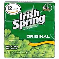 Irish Spring Bath Bar Soap, 12 Count, Original, 45 Oz