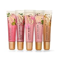 Lip Gloss Gift Set, Flavor Favorites, Flavored Lip Gloss Set for Women, Includes 5 Lip Glosses