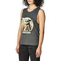 STAR WARS Women's Light Vintage The Child Muscle T-Shirt