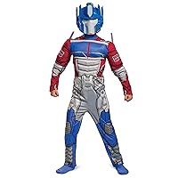 Optimus Prime Costume, Muscle Transformer Costumes for Boys, Padded Character Jumpsuit, Kids