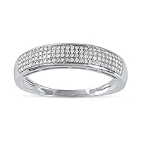 Diamond Men's Wedding Band in 10K Gold 1/3 Ct TDW I2 Clarity, IJ Color