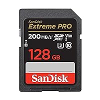 SanDisk 128GB Extreme PRO SDXC UHS-I Memory Card - C10, U3, V30, 4K UHD, SD Card - SDSDXXD-128G-GN4IN SanDisk 128GB Extreme PRO SDXC UHS-I Memory Card - C10, U3, V30, 4K UHD, SD Card - SDSDXXD-128G-GN4IN