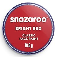 Snazaroo Classic Face and Body Paint, 18.8g (0.66-oz) Pot, Bright Red
