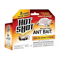 Hot Shot MaxAttrax Ant Bait, 8 Count, Child-Resistant Bait Stations