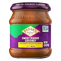 Patak's Sweet Mango Chutney - 12 Oz (Pack of 3) – With Mild Mangos, and Spices, No Artificial Flavors or Colors, Gluten Free, Vegetarian Friendly
