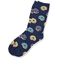 Hot Sox Boys' Big Food Novelty Casual Crew Socks, Dark Blue, 10-13 (S/M)