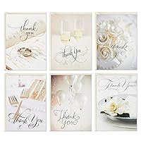 Hallmark Wedding Thank You Cards Assortment, Wedding Icons (36 Thank You Notes with Envelopes)